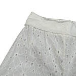 M+E' Pantalone Palazzo tinta unita In Pizzo Sangallo Bianco per Bambina UE1801 BIANCO M+E' 