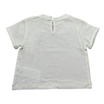 M+E' T-Shirt Girocollo tinta unita con Brillantini Panna per Bambina UE1817 PANNA M+E' 
