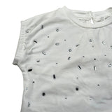 M+E' T-Shirt Girocollo tinta unita con Brillantini Bianco per Bambina UE1821J BIANCO M+E' 