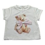 M+E' T-Shirt Girocollo tinta unita con Stampa Panna per Neonata UE1857 PANNA M+E' 