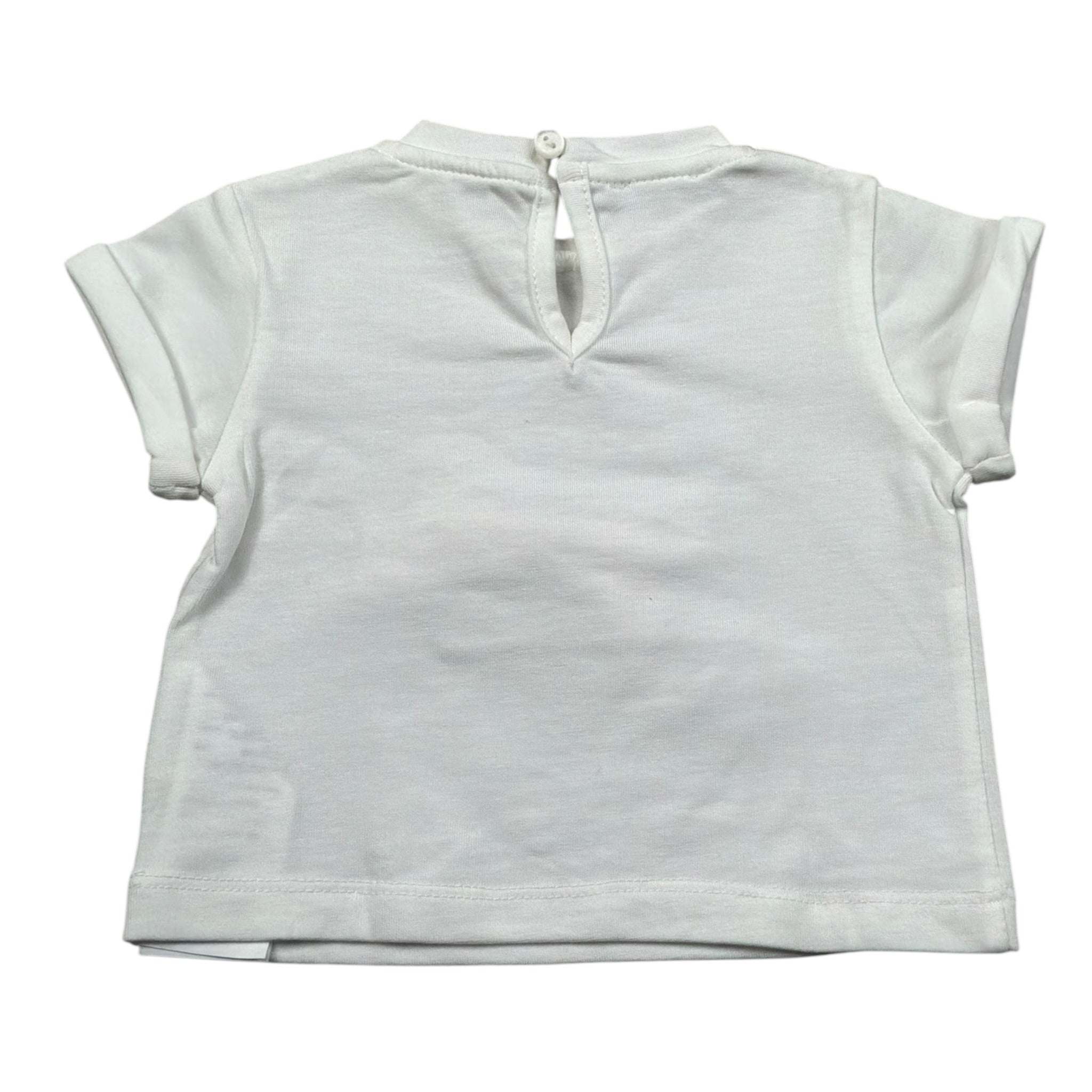 M+E' T-Shirt Girocollo tinta unita con Stampa Panna per Neonata UE1857 PANNA M+E' 
