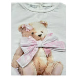 M+E' T-Shirt Girocollo tinta unita con Stampa Panna per Neonata UE1857 PANNA M+E' 