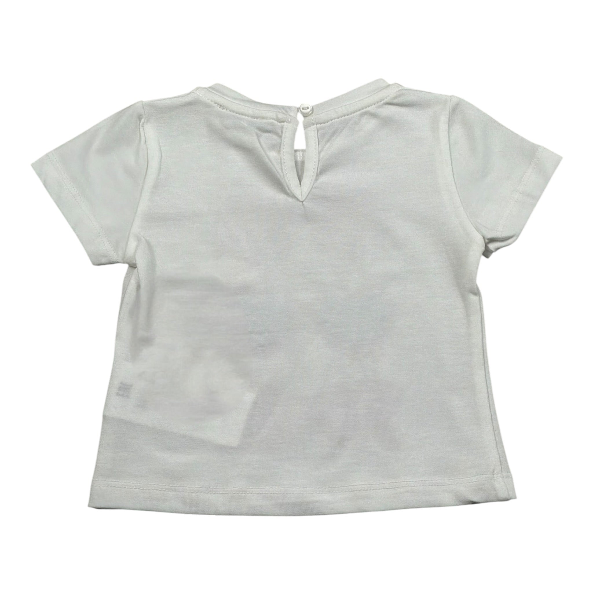 M+E' T-Shirt Girocollo tinta unita con Stampa Bianco per Neonata UE1860X BIANCO M+E' 