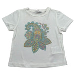 M+E' T-Shirt Girocollo tinta unita con Stampa Bianco per Neonata UE1862X BIANCO M+E' 