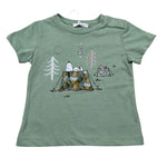 M+E' T-Shirt Girocollo tinta unita con Stampa Verde per Neonato UEM0342 VERDE M+E' 