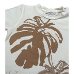 M+E' T-Shirt Girocollo tinta unita con Stampe Panna per Neonato UEM0484NX PANNA M+E' 