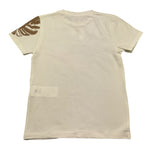 M+E' T-Shirt Girocollo Tinta Unita con Stampe per Neonato UEM0484 PANNA M+E' 