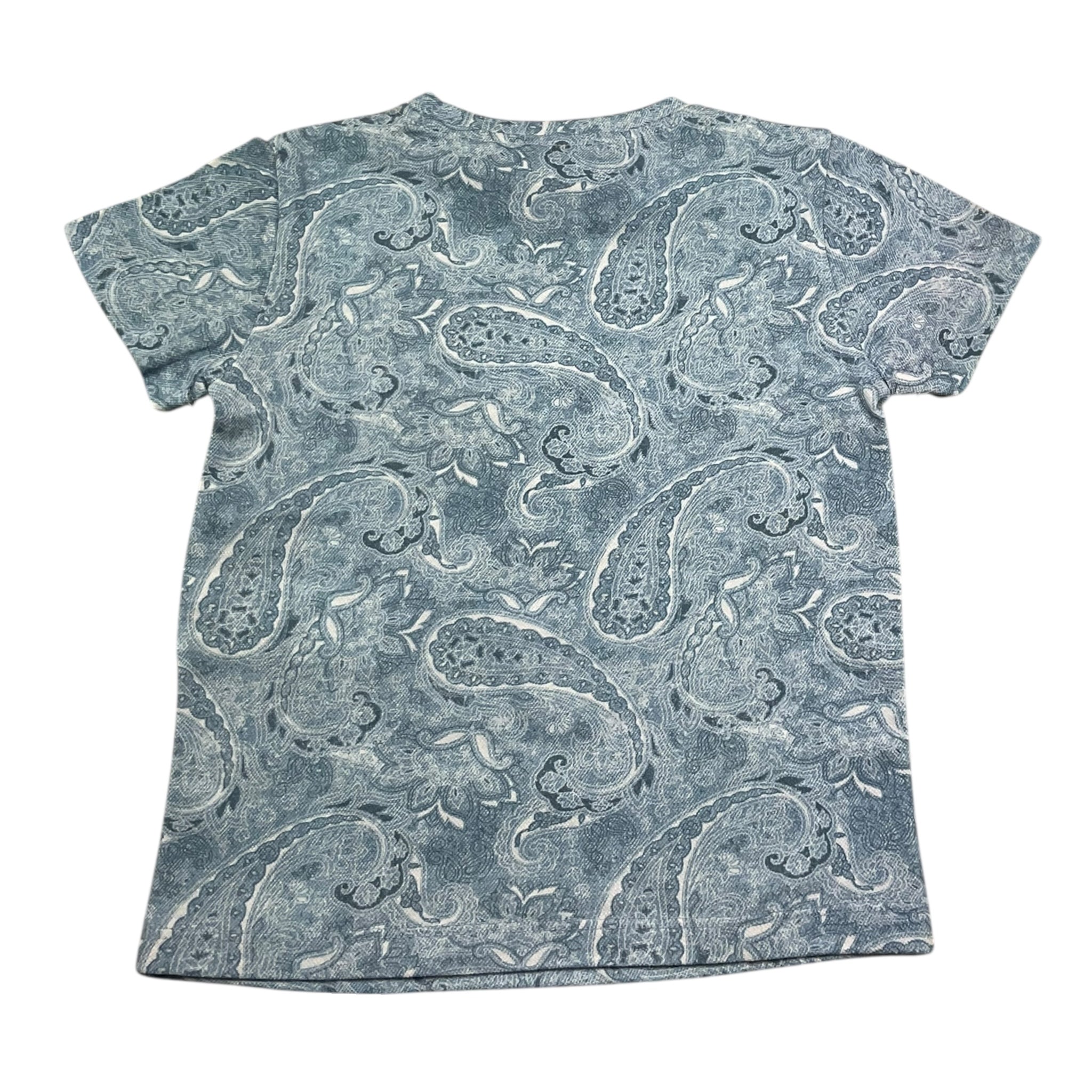 M+E' T-Shirt Girocollo Tinta Unita con Stampe per Bambino UEM0561 AZZURRO M+E' 