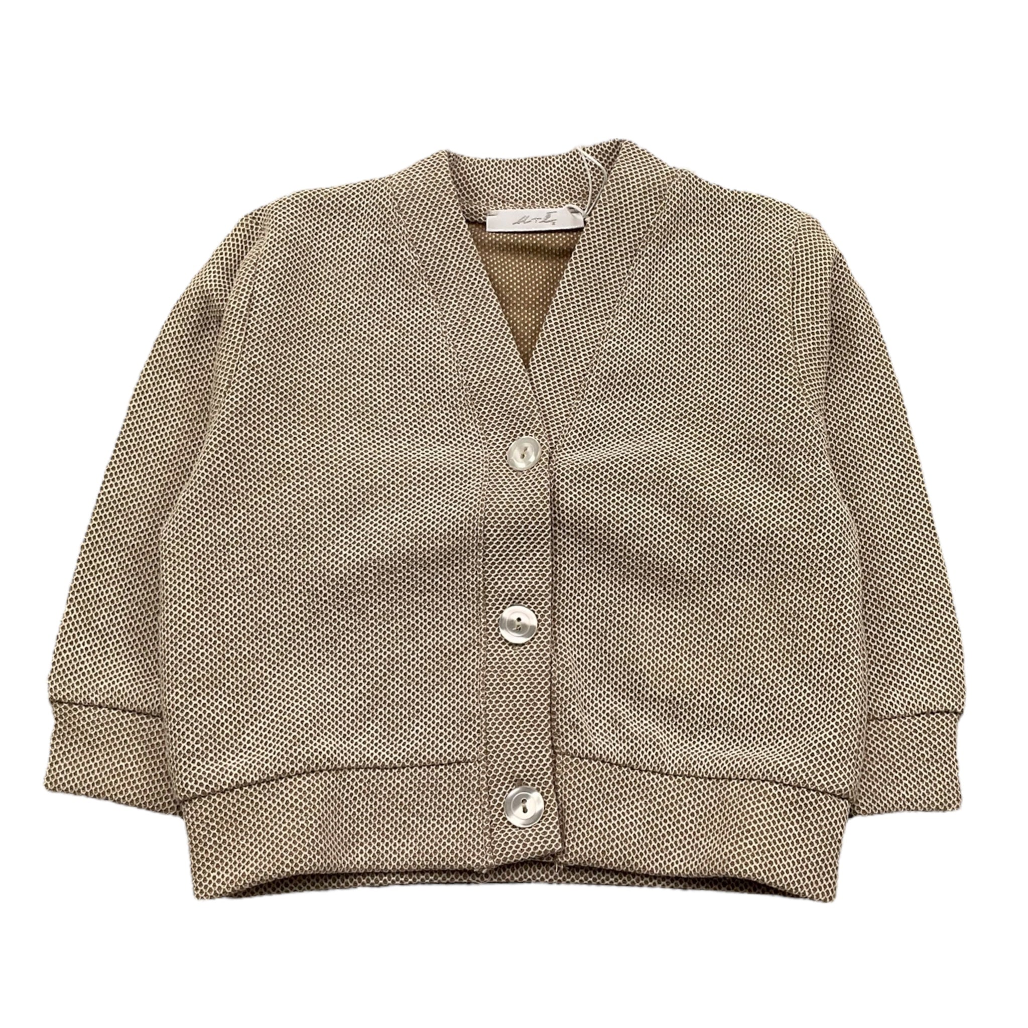 M+E' Cardigan Tinta Unita Scollo A V per Neonato UEM0574N BEIGE M+E' 