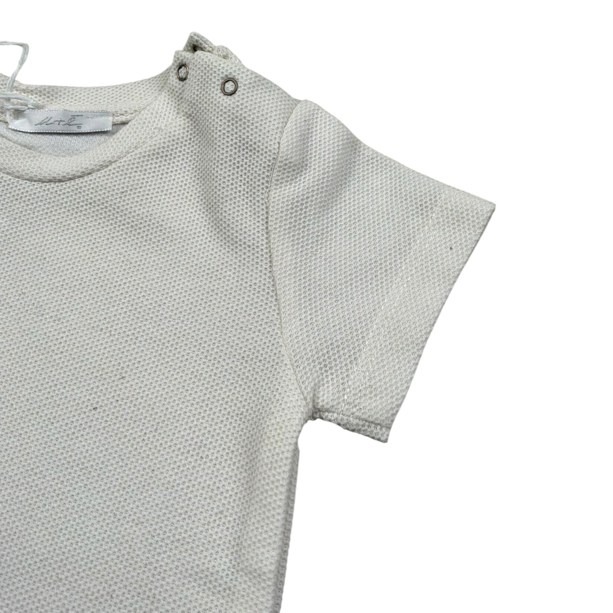 M+E' T-Shirt Girocollo tinta unita Panna per Neonato UEM0575 PANNA M+E' 