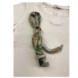 M+E' T-Shirt Girocollo Tinta Unita con Foulard per Neonato UEM0585N PANNA M+E' 