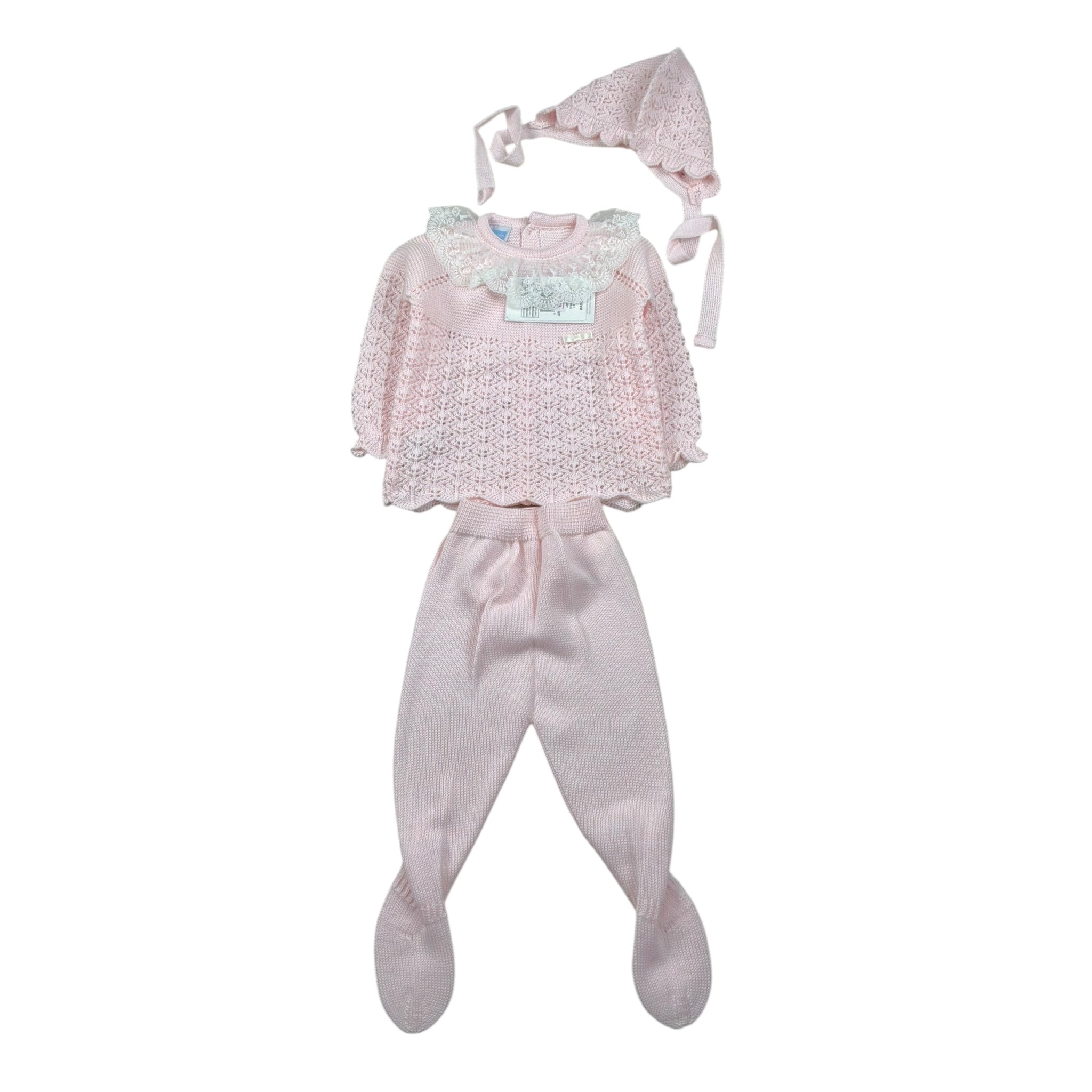 Mac Ilusio'N Completo 3 Pezzi Maglia-Ghettina-Cappello per Neonata 9614G ROSA MAC ILUSIO'N 