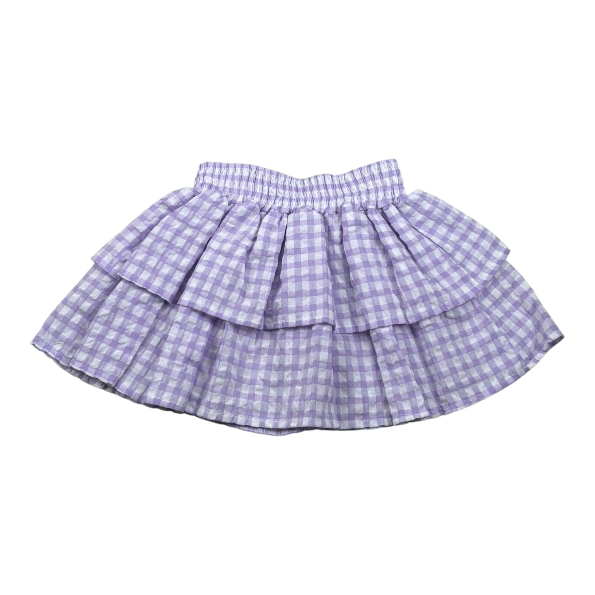 Magil Gonna Bicolore con Fantasia A Quadri per Bambina HN24134 BIANCO/LILLA MAGIL 