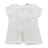 Magil T-Shirt Tinta Unita con Fiocchi per Bambina HN26121 BIANCO MAGIL 