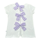 Magil T-Shirt Tinta Unita con Fiocchi per Bambina HN26121 BIANCO MAGIL 