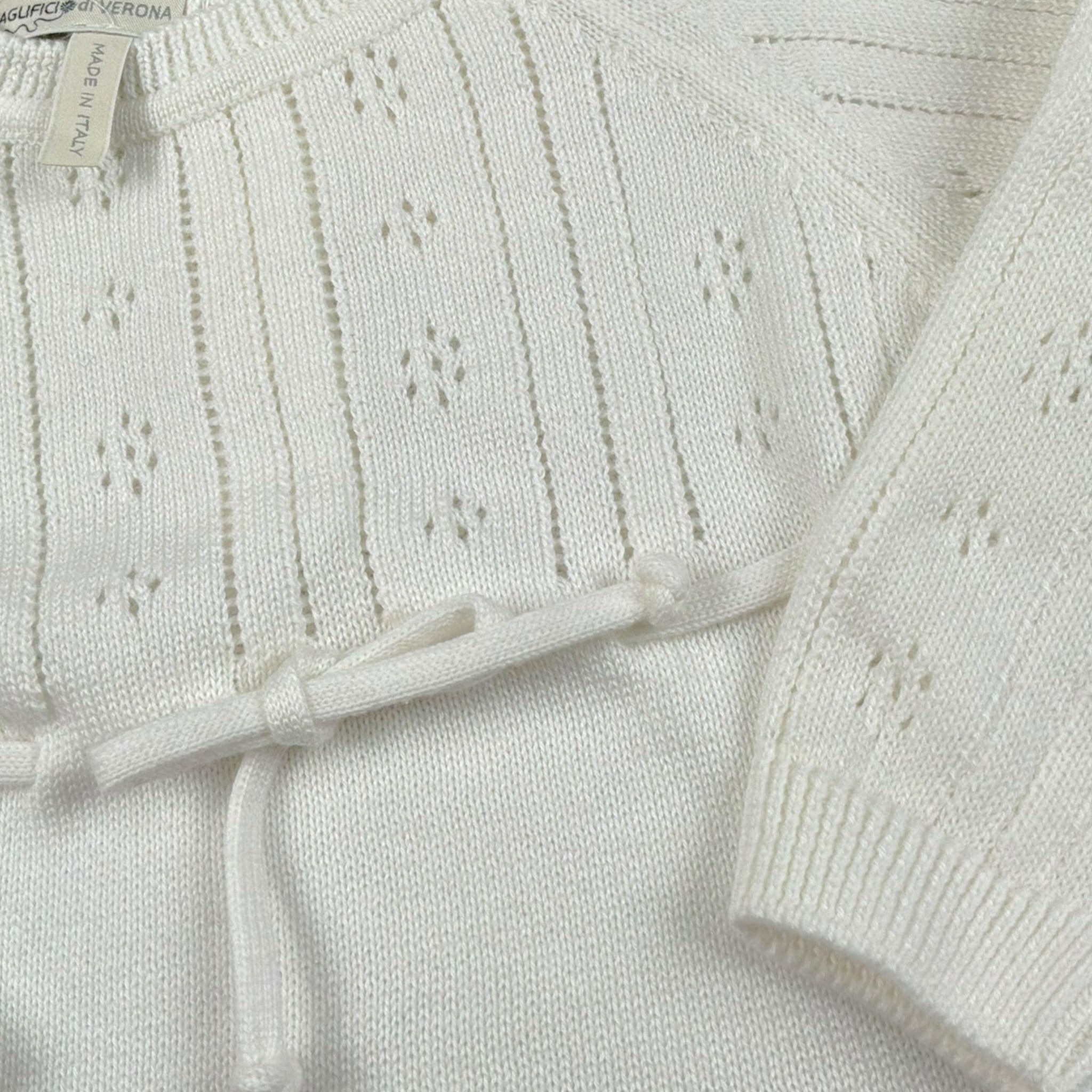 Maglifici di Verona Tutina Tinta Unita In Maglia per Neonata 045324 BIANCO MAGLIFICI DI VERONA 
