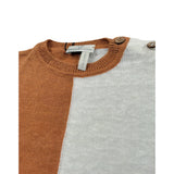 Maglifici di Verona T-Shirt In Filo Bicolore per Neonato 045358 BIANCO/MARRONE MAGLIFICI DI VERONA 