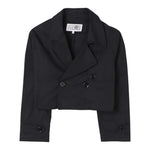 Maison Margiela Giacca Tinta Unita Modello Crop per Bambina M60729M NERO MAISON MARGIELA 