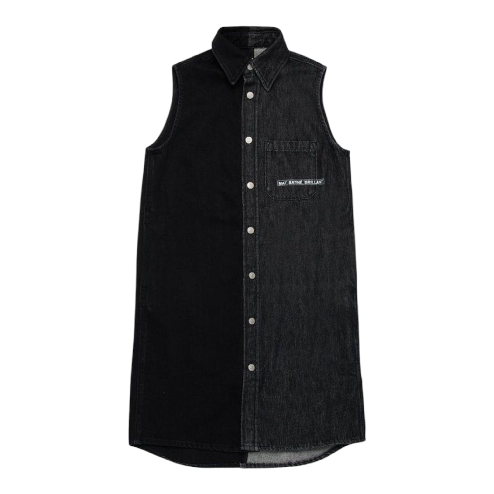 Maison Margiela Abito In Denim Tinta Unita per Bambina M60755 NERO MAISON MARGIELA 