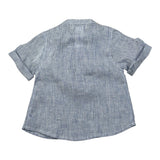 Malvi & Co Camicia Mezza Manica tinta unita con Fantasia A Righe Azzurro per Neonato S25B214CALR AZZURRO MALVI & CO 