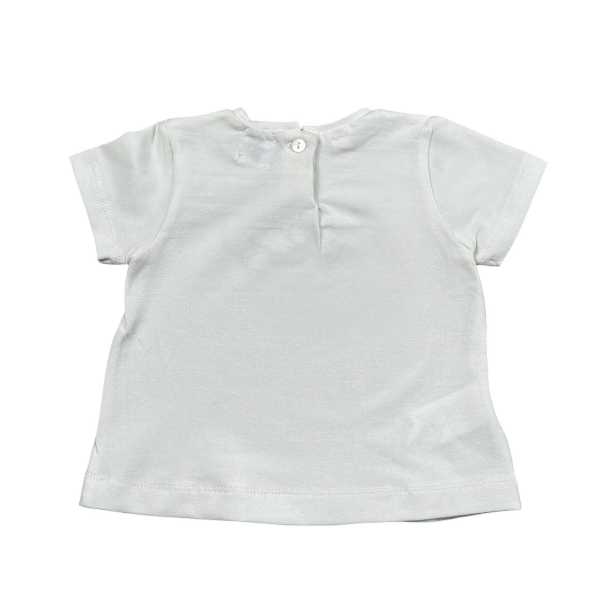 Malvi & Co T-Shirt Girocollo tinta unita con Stampa Bianco per Neonato S25N139CAJJ BIANCO MALVI & CO 