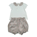 Malvi & Co Completo 2 Pezzi T-Shirt-Culotte Bianco per Neonata SCCI167CAJJ BIANCO MALVI & CO 