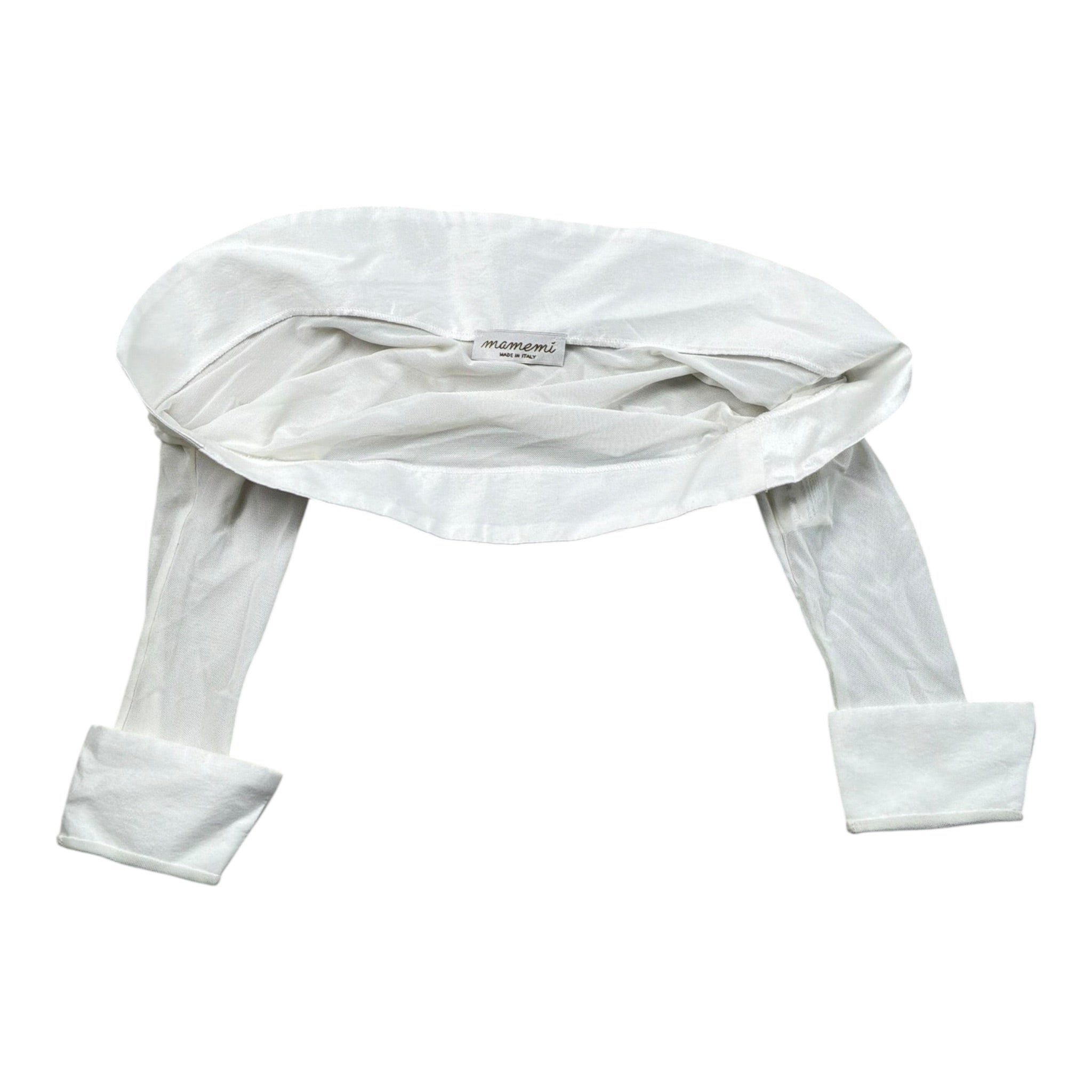 Mamemi Coprispalle Tinta Unita Velato per Bambina MAMGM7B BIANCO MAMEMI 