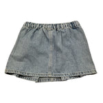 Manila Grace Gonna In Denim Tinta Unita con Elastico In Vita per Bambina 373GMBS25 AZZURRO MANILA GRACE 