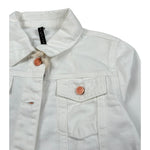 Manila Grace Giubbino In Denim Tinta Unita per Bambina MG2696 BIANCO MANILA GRACE 