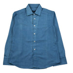 Manuel & Frank Camicia Manica Lunga Tinta Unita per Bambino MF3323R BLU MANUEL & FRANK 