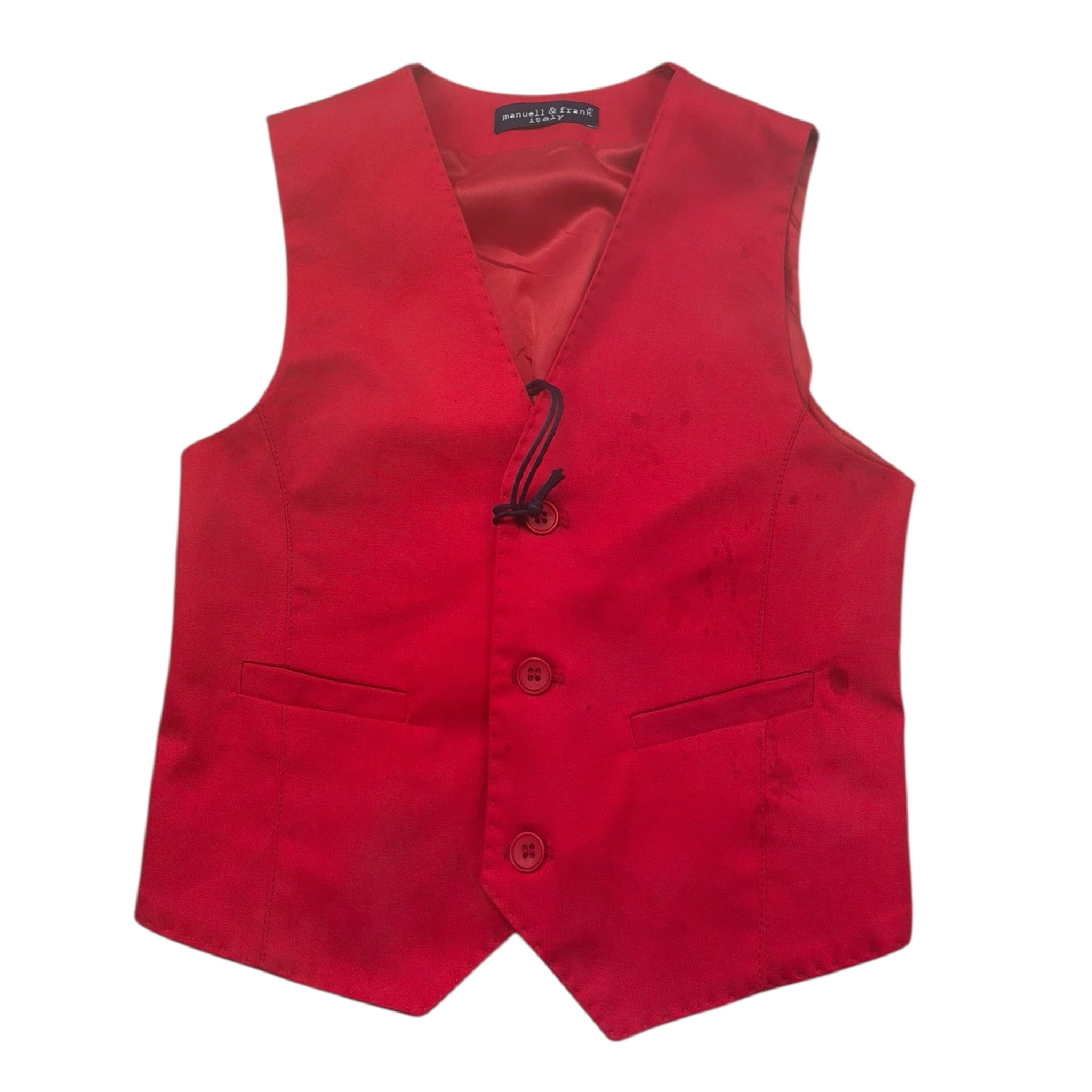 Manuel & Frank Gilet Tinta Unita per Neonato MF5011BN ROSSO MANUEL & FRANK 