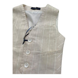Manuel & Frank Gilet Tinta Unita con Fantasia per Bambino MF5194B BEIGE MANUEL & FRANK 