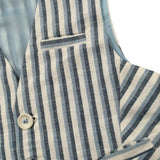 Manuel & Frank Gilet Tinta Unita con Fantasia A Righe per Neonato MF5271L BIANCO MANUEL & FRANK 