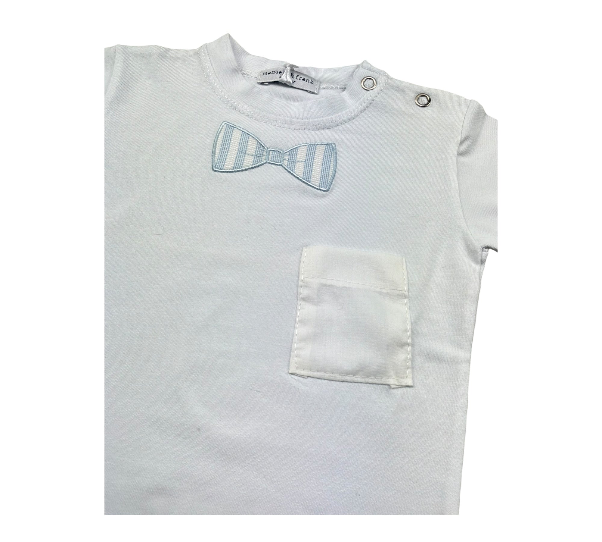 Manuel & Frank Body Mezza Manica Tinta Unita per Neonato MF7293I BIANCO MANUEL & FRANK 