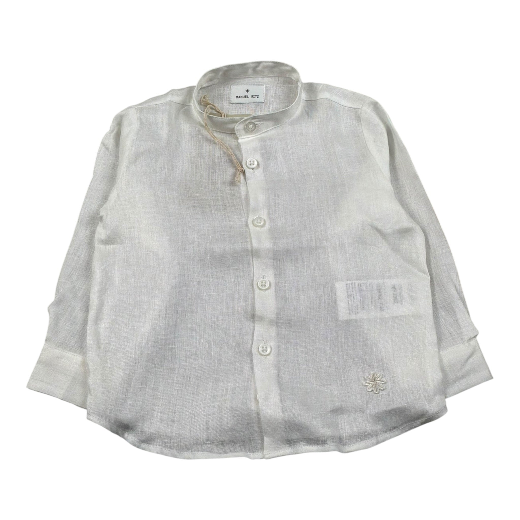 Manuel Ritz Camicia Collo Coreano Tinta Uita Bianco per Neonato MR2033N BIANCO MANUEL RITZ 