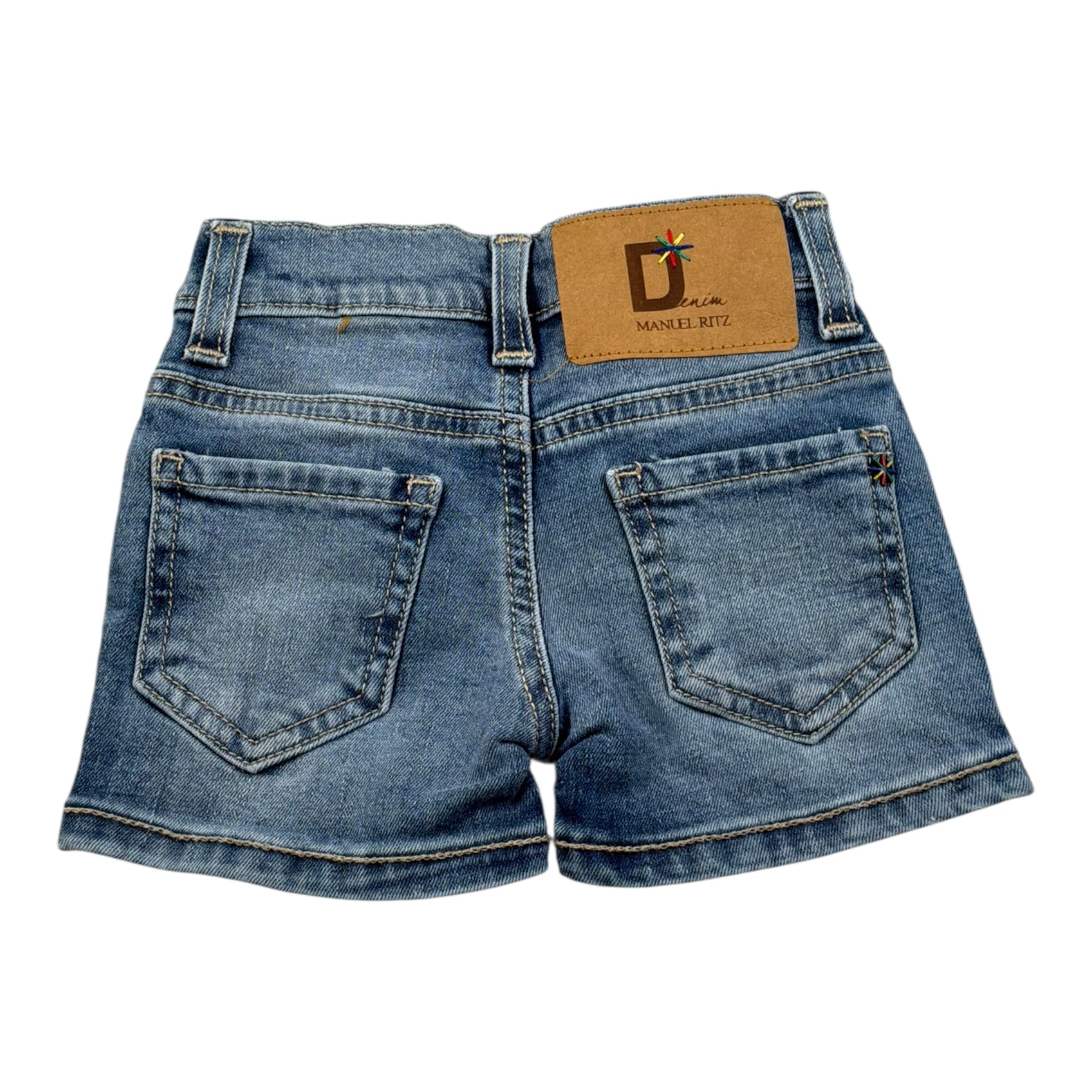 Manuel Ritz Bermuda In Denim tinta unita Azzurro per Neonato MR2406 AZZURRO MANUEL RITZ 