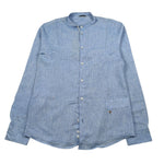 Manuel Ritz Camicia Manica Lunga tinta unita Collo Coreano Azzurro per Bambino MR2573 AZZURRO MANUEL RITZ 