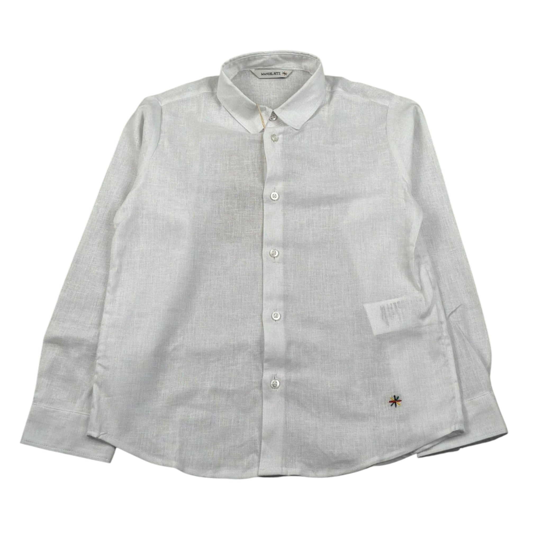 Manuel Ritz Camicia Manica Lunga tinta unita Bianco per Bambino MR2580 BIANCO MANUEL RITZ 
