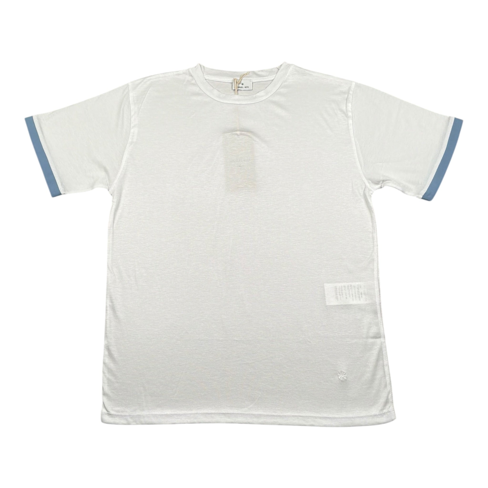Manuel Ritz T-Shirt Girocollo Tinta Unita per Bambino MR2895XX BIANCO/AZZURRO MANUEL RITZ 