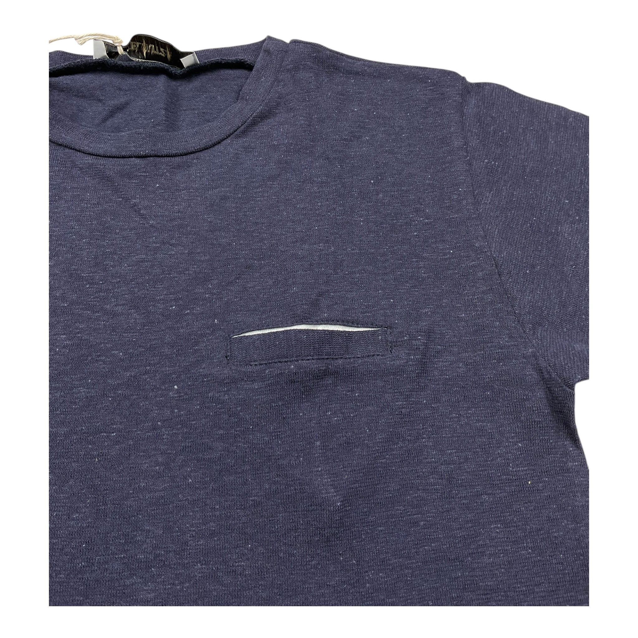 Manuel Ritz T-Shirt Girocollo Tinta Unita con Taschino per Bambino MR2939J BLU MANUEL RITZ 