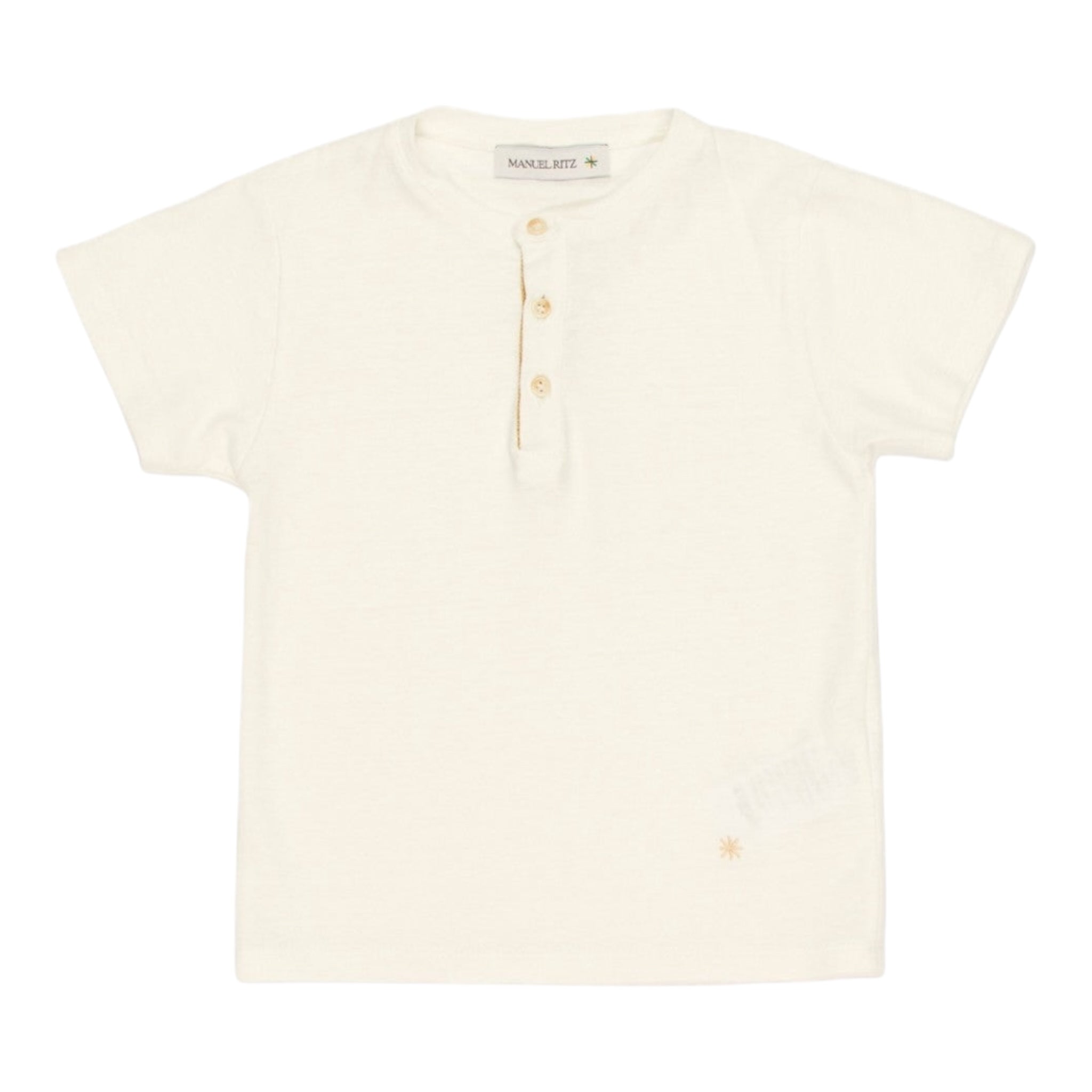 Manuel Ritz Polo Tinta Unita Mezza Manica per Bambino MR3077 PANNA MANUEL RITZ 
