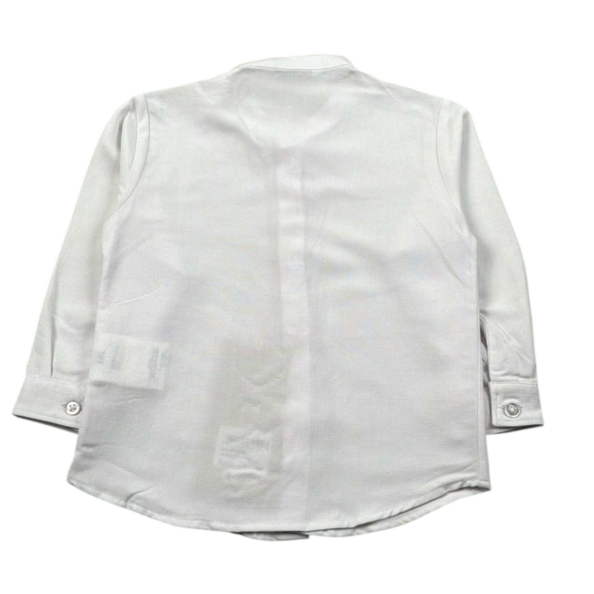 Manuel Ritz Camicia Manica Lunga Tinta Unita Collo Coreano per Neonato MR3096N BIANCO MANUEL RITZ 