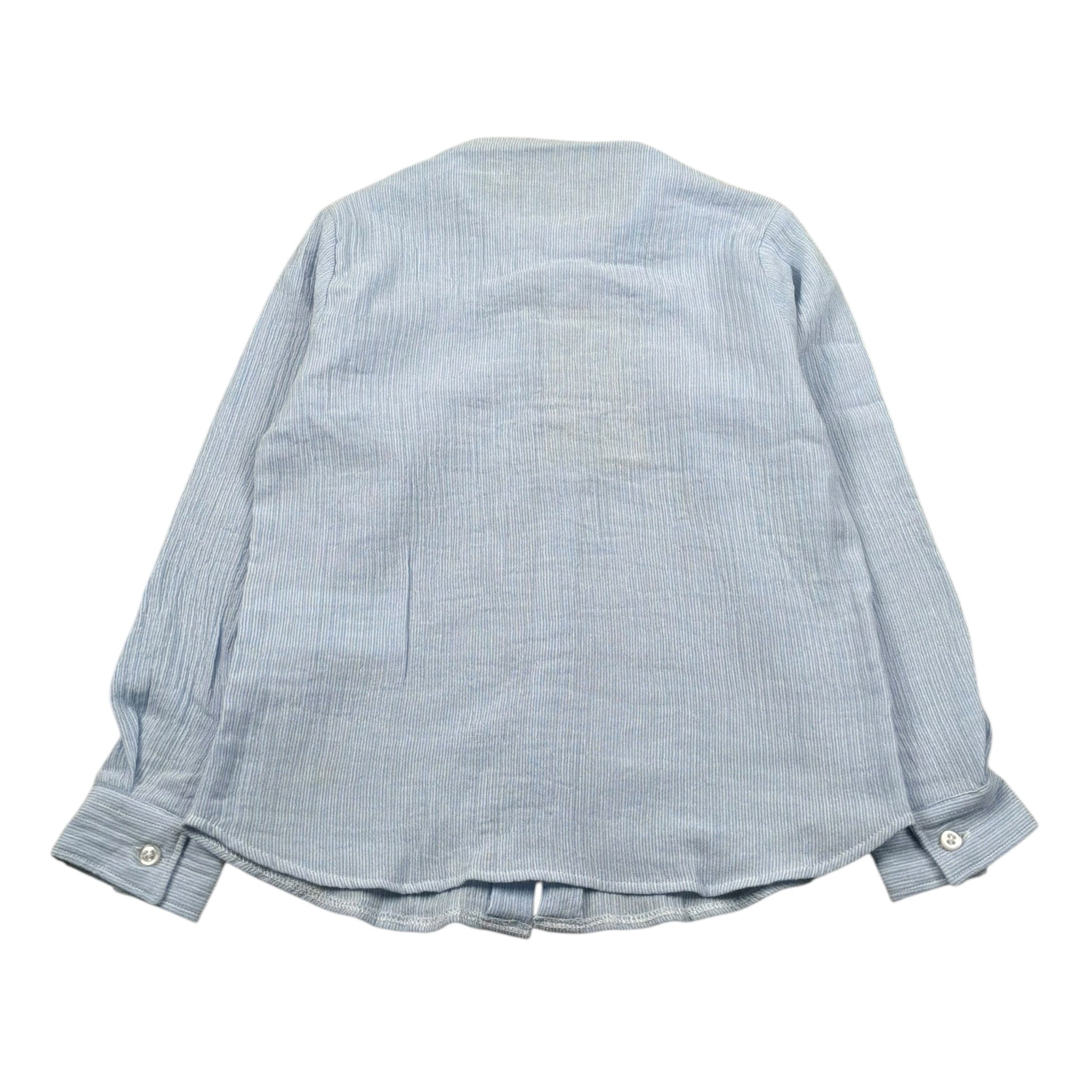 Manuel Ritz Camicia Manica Lunga tinta unita Collo Coreano Azzurro per Bambino MR3101JX AZZURRO MANUEL RITZ 