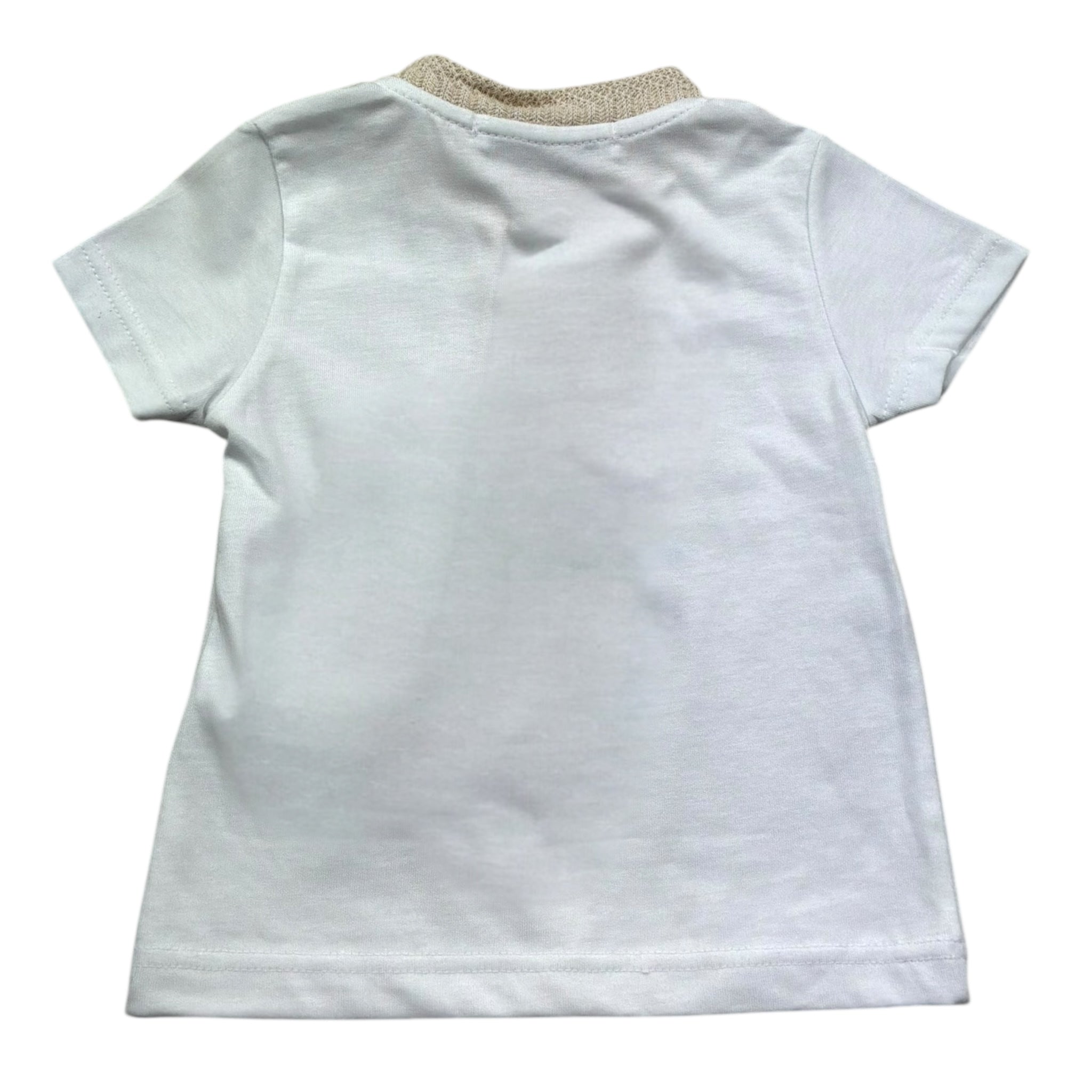 Manuel Ritz T-Shirt Girocollo Tinta Unita con Ricamo per Neonato MR3117N BIANCO MANUEL RITZ 