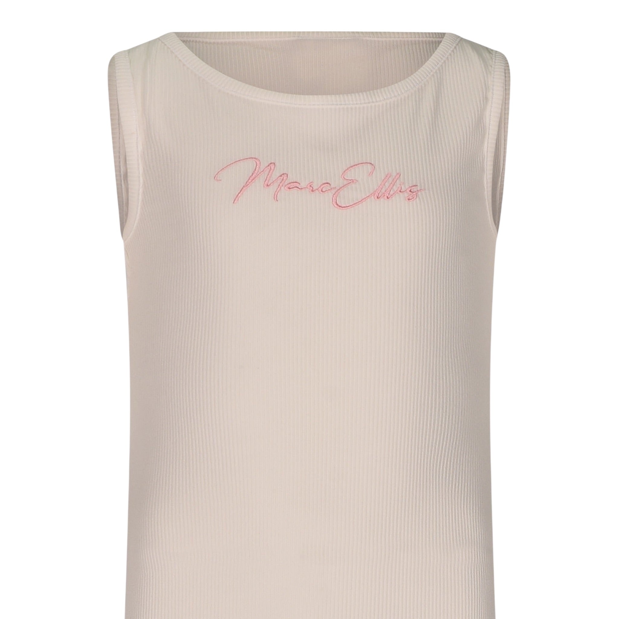 Marc Ellis Abito tinta unita A Costine con Stampa Panna per Bambina JMJDR01168X PANNA MARC ELLIS 
