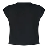 Marc Ellis T-Shirt Girocollo Tinta Unita con Brillantini per Bambina JMJTS16519 NERO MARC ELLIS 