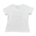 Marc Ellis T-Shirt Girocollo Tinta Unita con Brillantini per Bambina JMJTS16946 BIANCO MARC ELLIS 