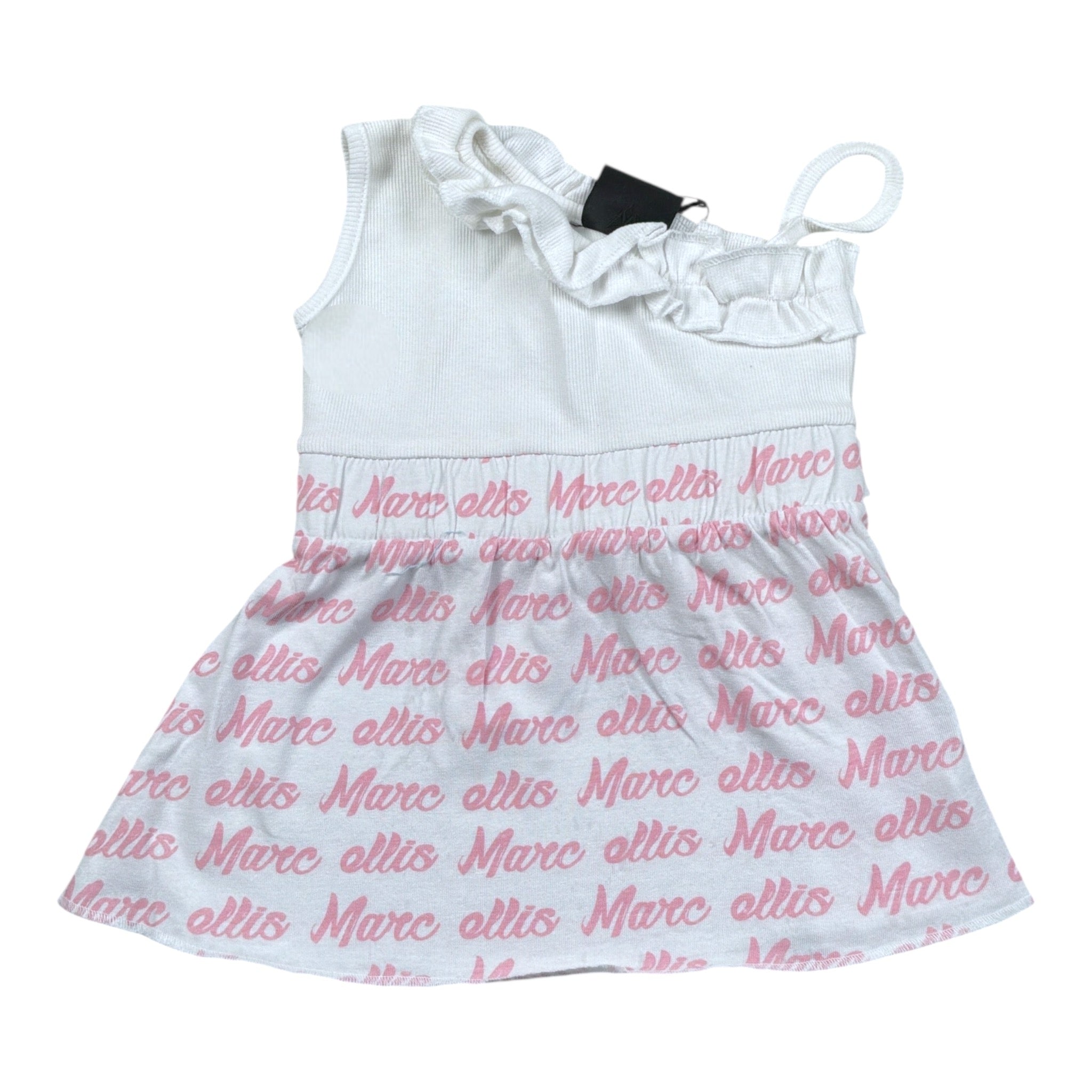 Marc Ellis top Bicolore Logato Bianco per Neonata JMNDR01435N BIANCO MARC ELLIS 