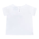 Marc Ellis T-Shirt Girocollo Tinta Unita con Brillantini per Bambina JMNTS16778 BIANCO MARC ELLIS 