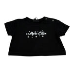 Marc Ellis T-Shirt Girocollo Tinta Unita con Brillantini per Bambina JMNTS16797 NERO MARC ELLIS 